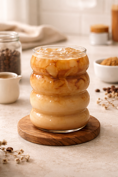 2 Adet Isıya Dayanıklı Şeffaf Cam Bardak Su Bardağı Kahve Bardağı Latte Limonata Bardağı Modern Cam Bardak