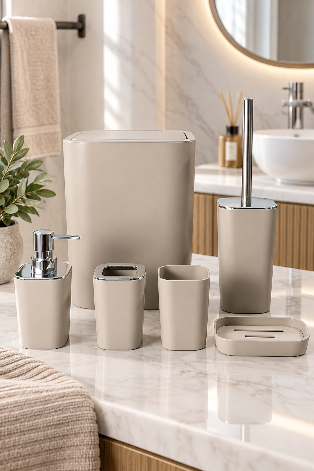 Velvet 6 Parça Banyo Seti