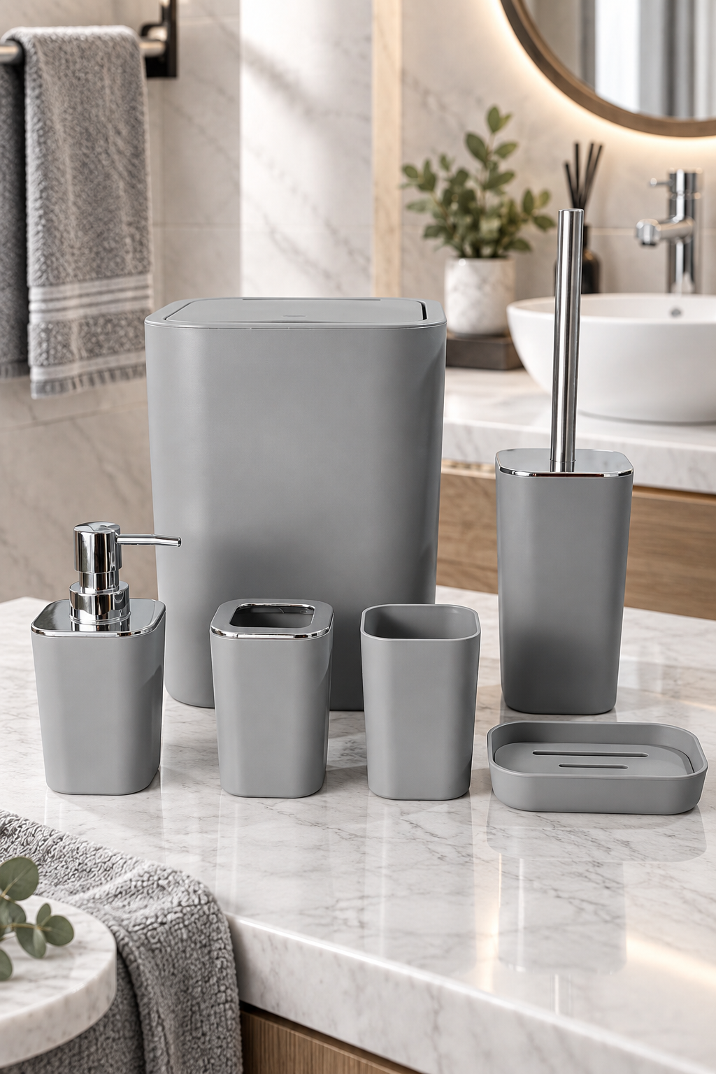 Velvet 6 Parça Banyo Seti