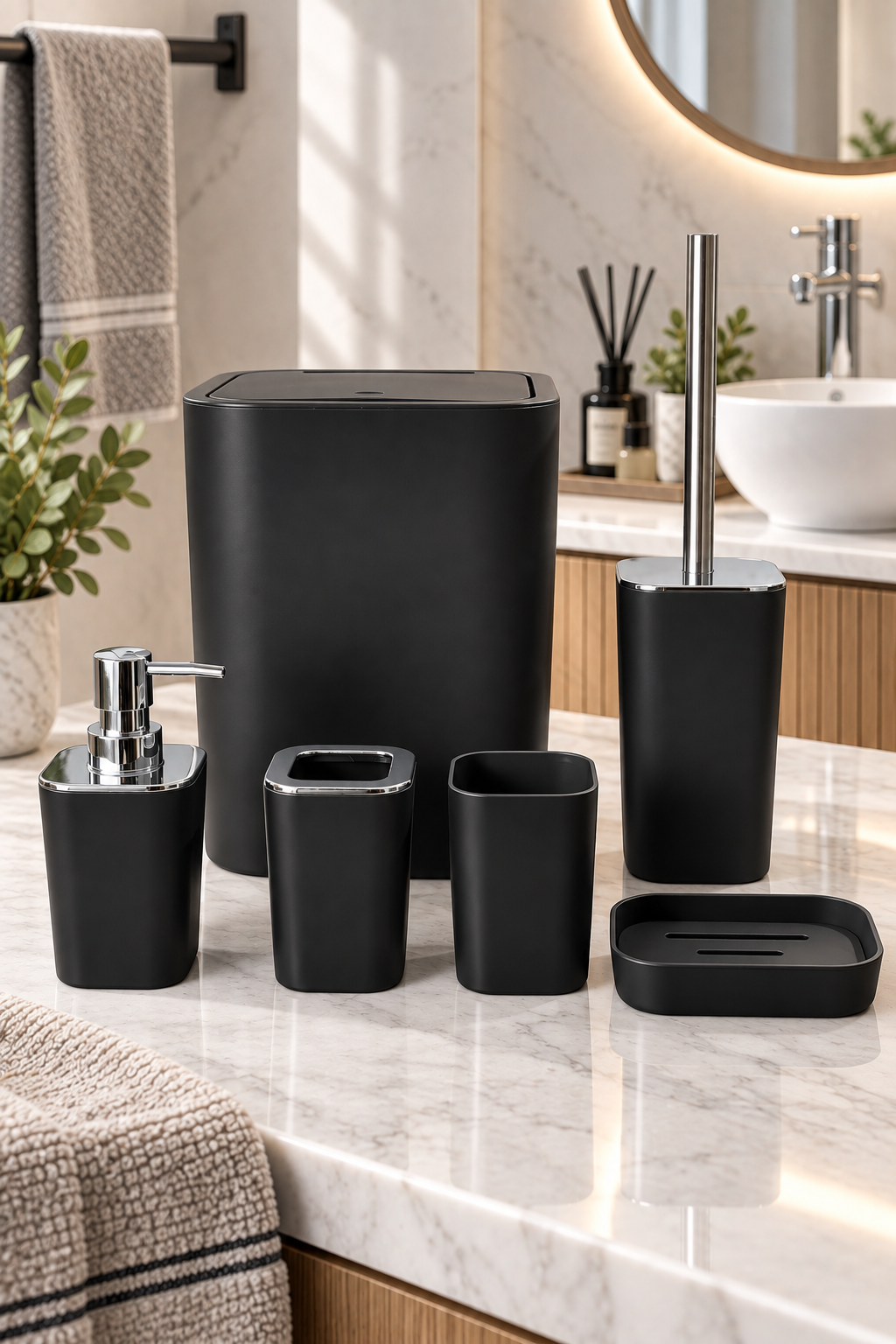 Velvet 6 Parça Banyo Seti