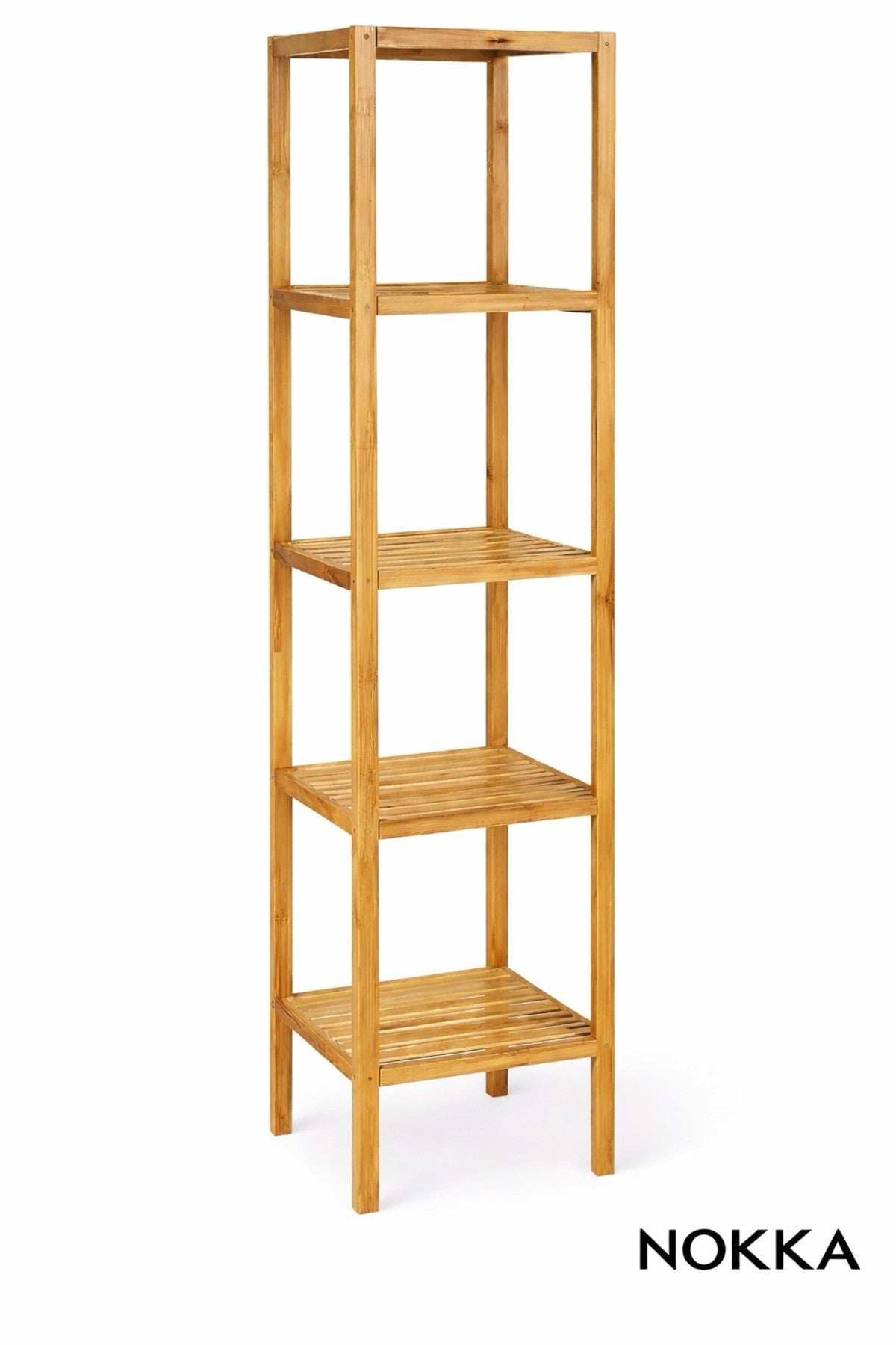 5 Kat Bambu Dekoratif Raf, Banyo Rafı, Mutfak Rafı 145 x 36 cm