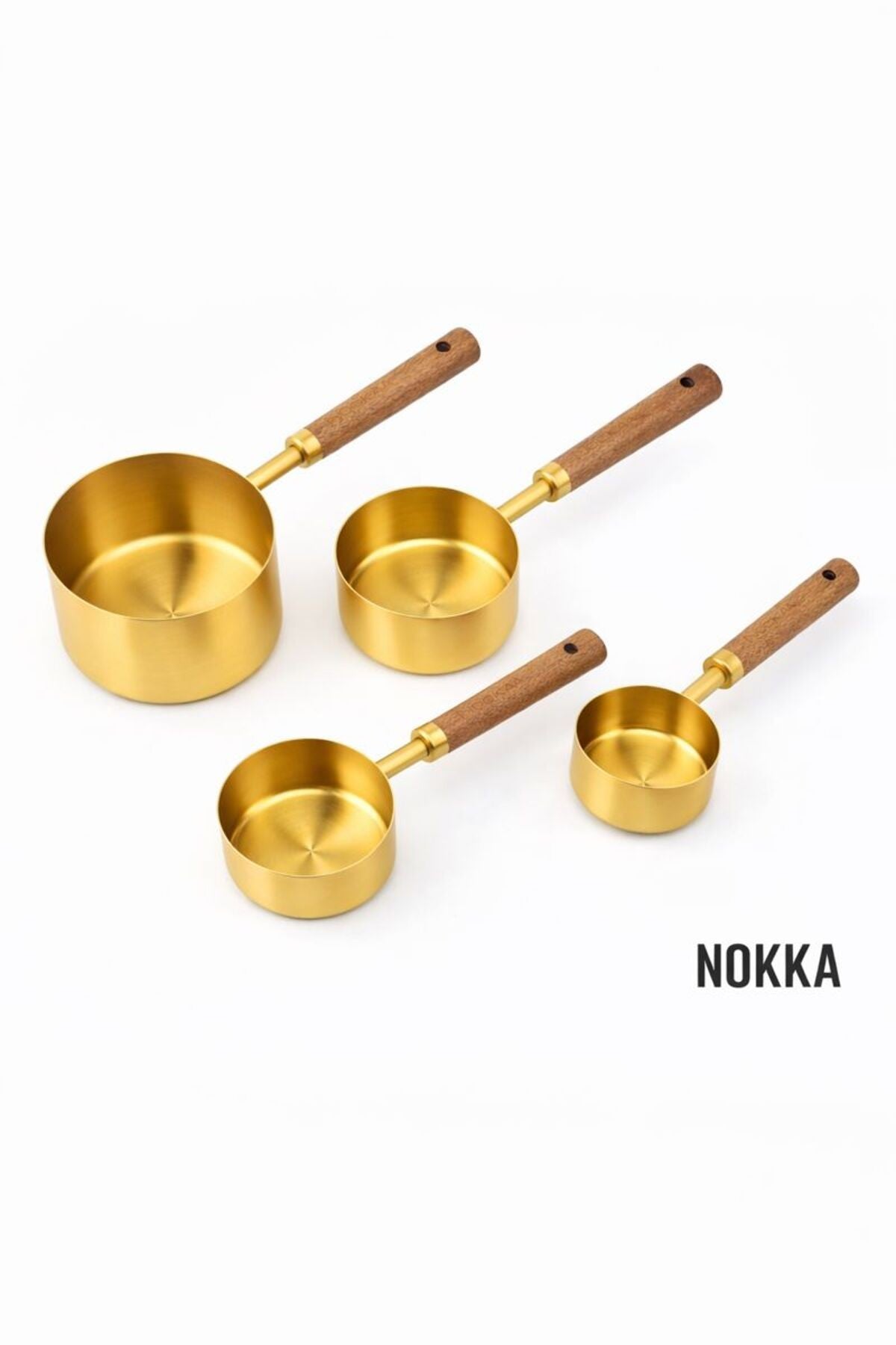 Ahşap Saplı Gold Ölçü Kaşığı 4 Adet