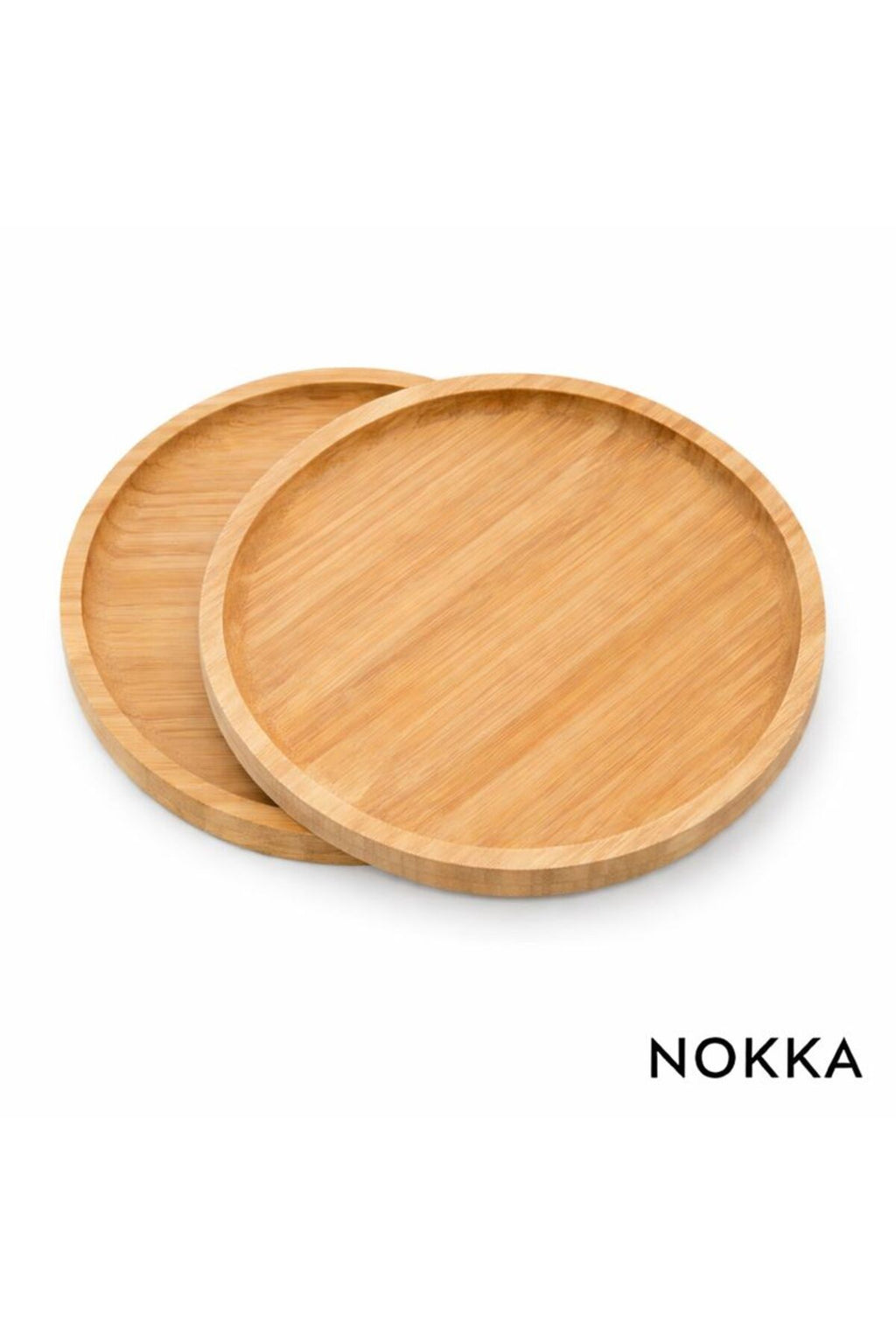 2 Adet Bambu Yuvarlak Servis Tabağı 20x20 cm