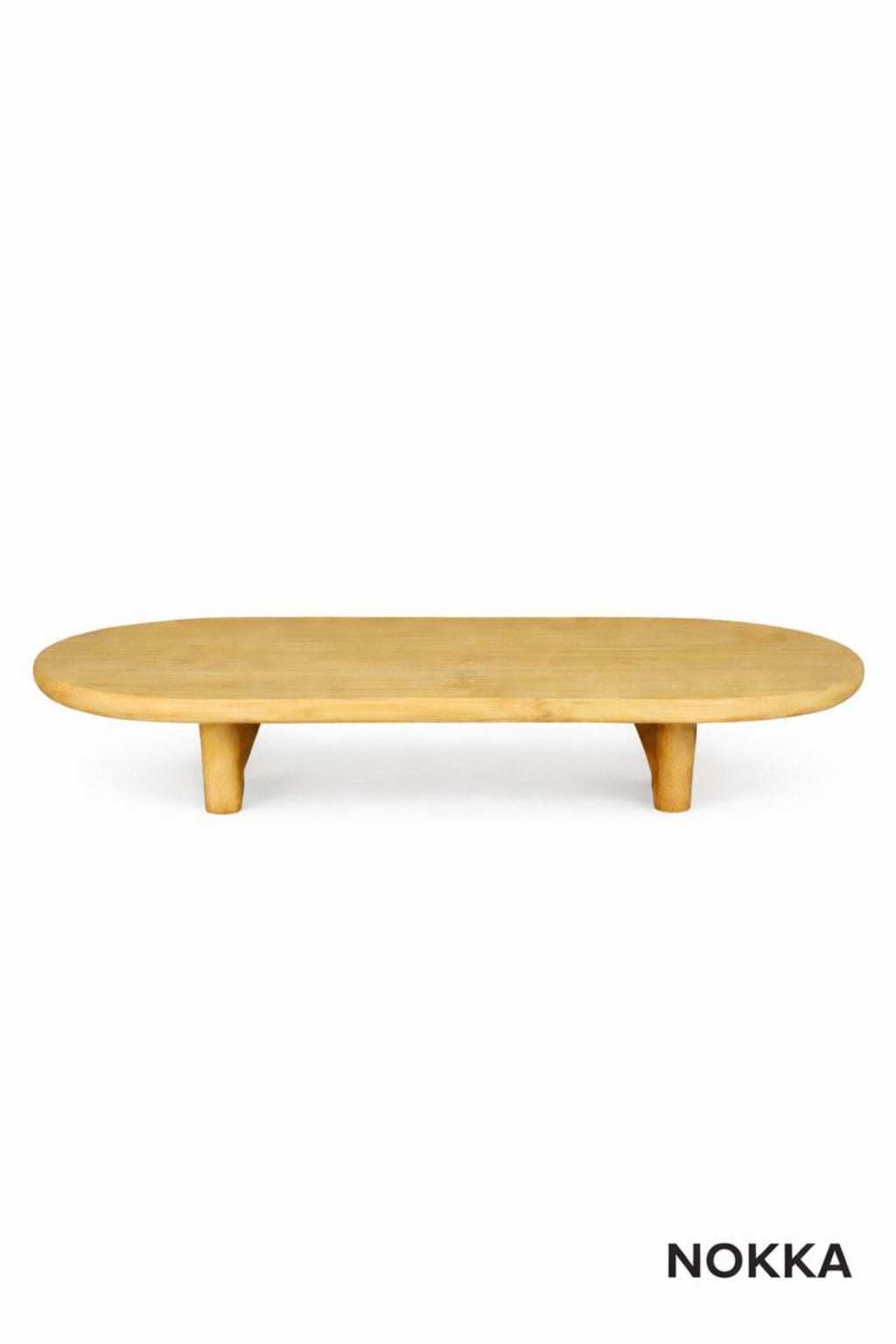 Bambu Ayaklı Oval Sunum Tabağı, Sunum Tepsisi 33x15 cm