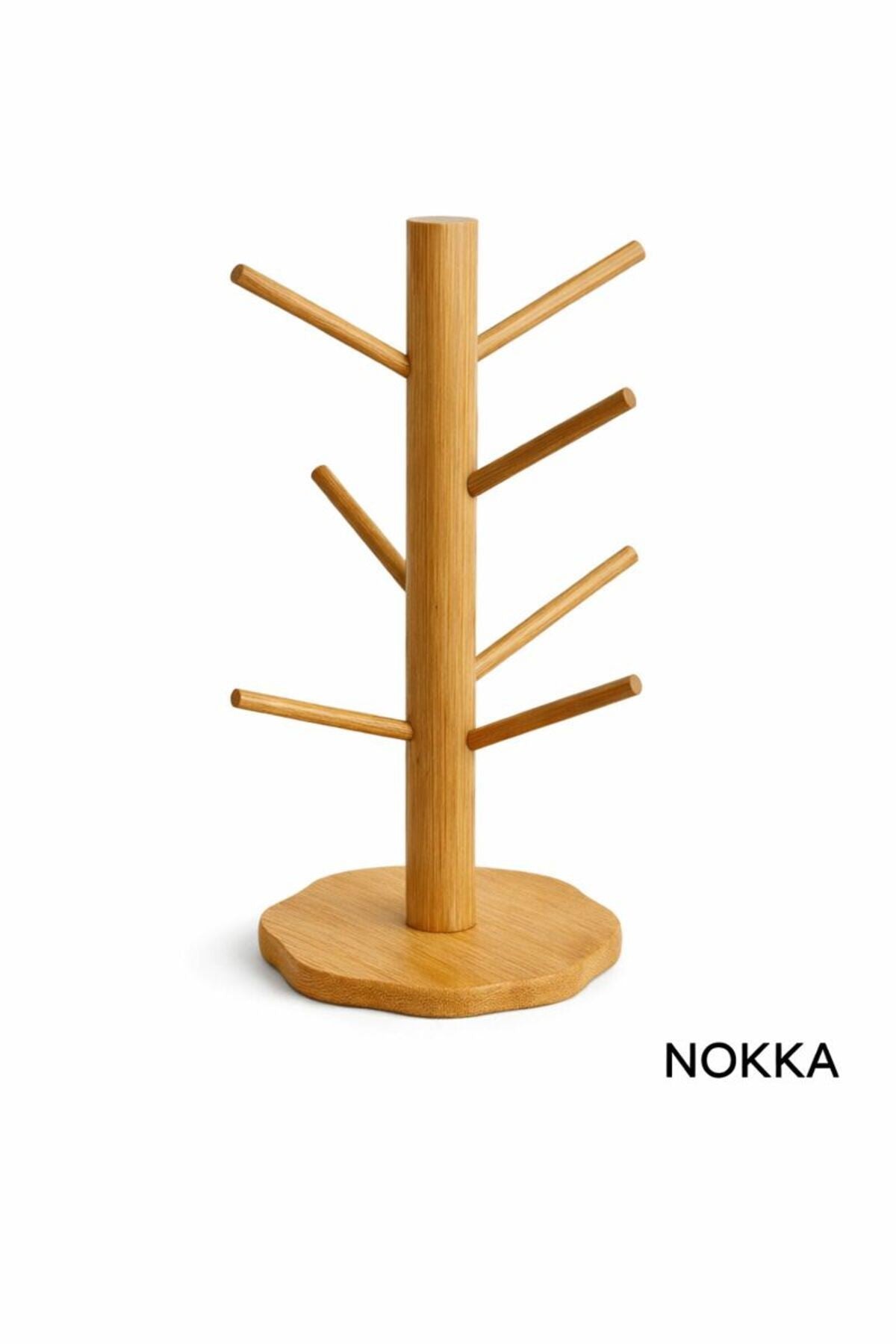 Bambu Fincan Rafı, Bambu Askılık 35 cm 6 raf