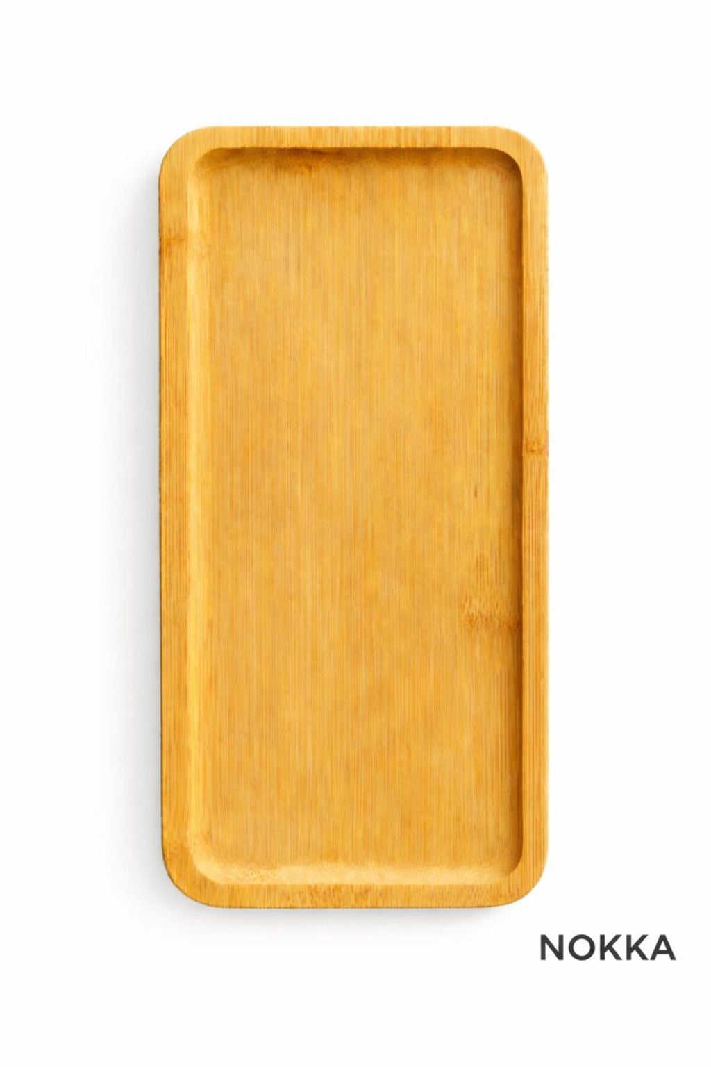 Bambu Dikdörtgen Sunum Tabağı, Servis Tepsisi, Ahşap Tepsi 14x25 cm
