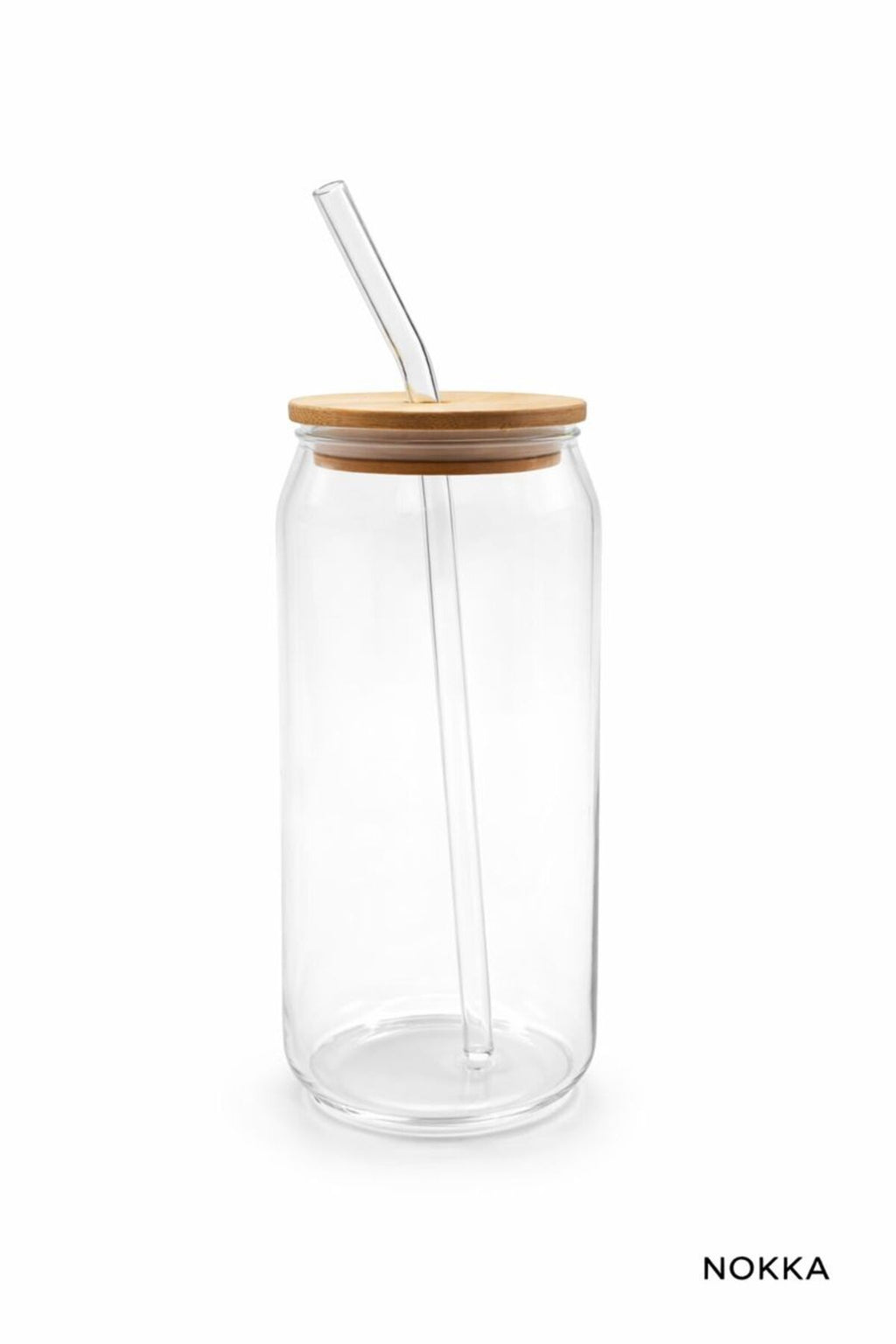 Bambu Kapaklı Pipetli Borosilikat Bardak, Kahve Bardağı, Isı Dayanıklı Bardak, 600 ml