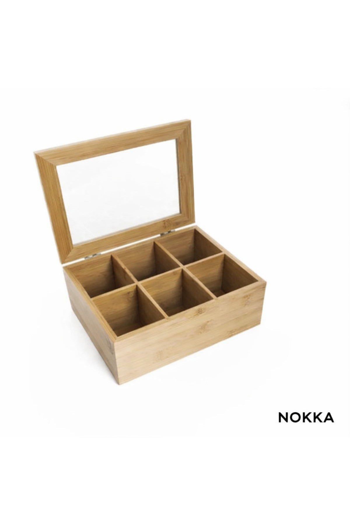 6 Gözlü Kapaklı, Mdf Çok Amaçlı Dekoratif Kutu, Takı Organizeri, Saklama Kutusu Çerezlik 24x16 cm