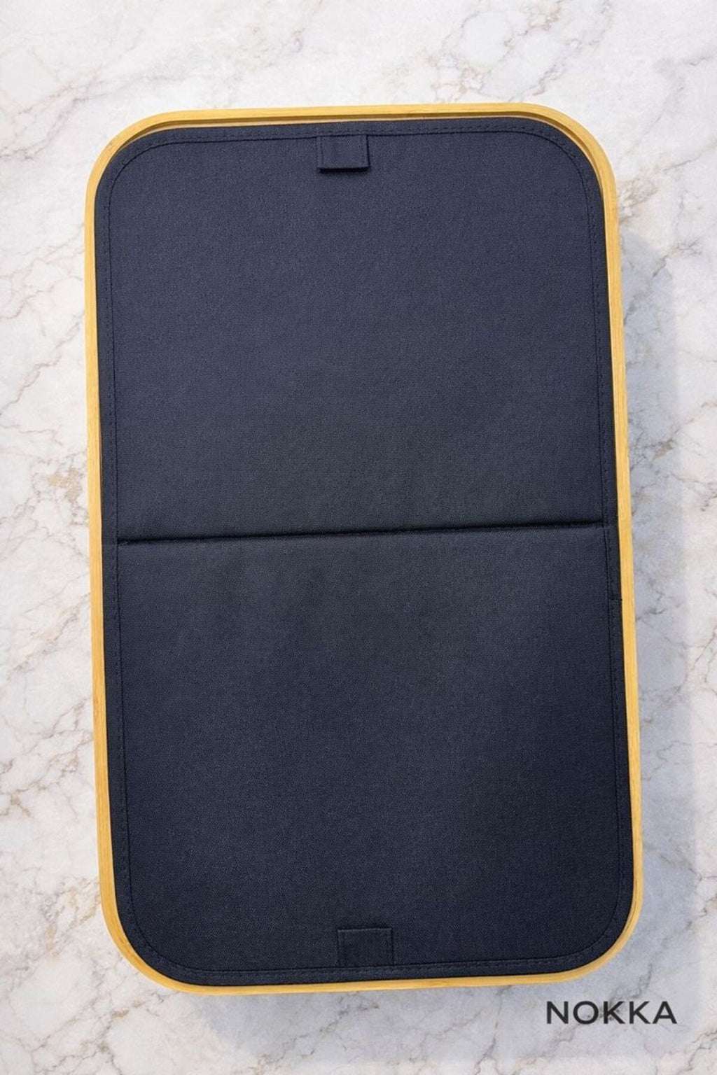 Bambu 100 Litre Kapaklı Katlanabilir Çamaşır Sepeti, 2 Bölmeli Kirli Sepeti (60x54x33)