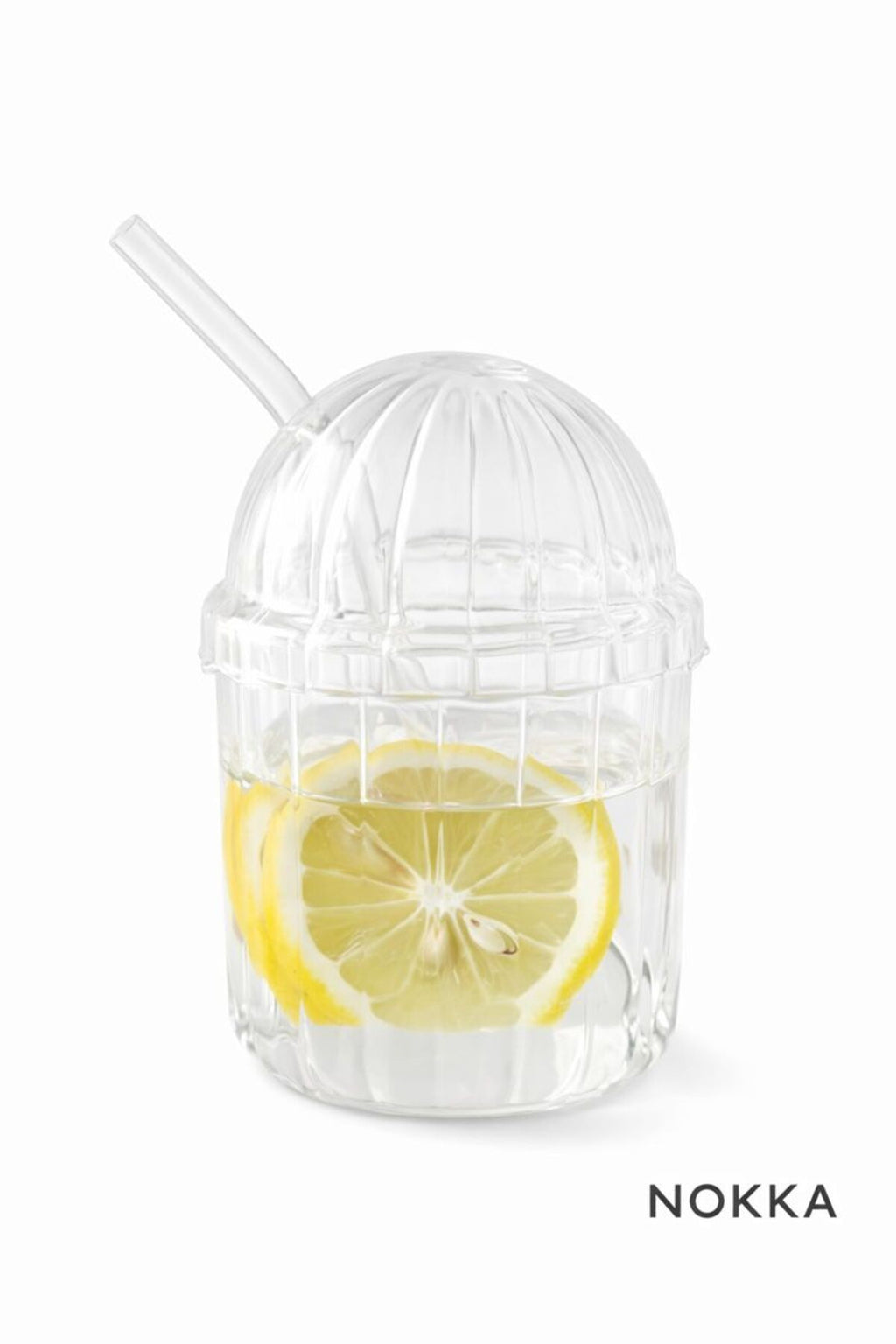 Cam Kapaklı Pipetli Borosilikat Bardak, Isıya Dayanıklı,Kahve Bardağı, 450 ml
